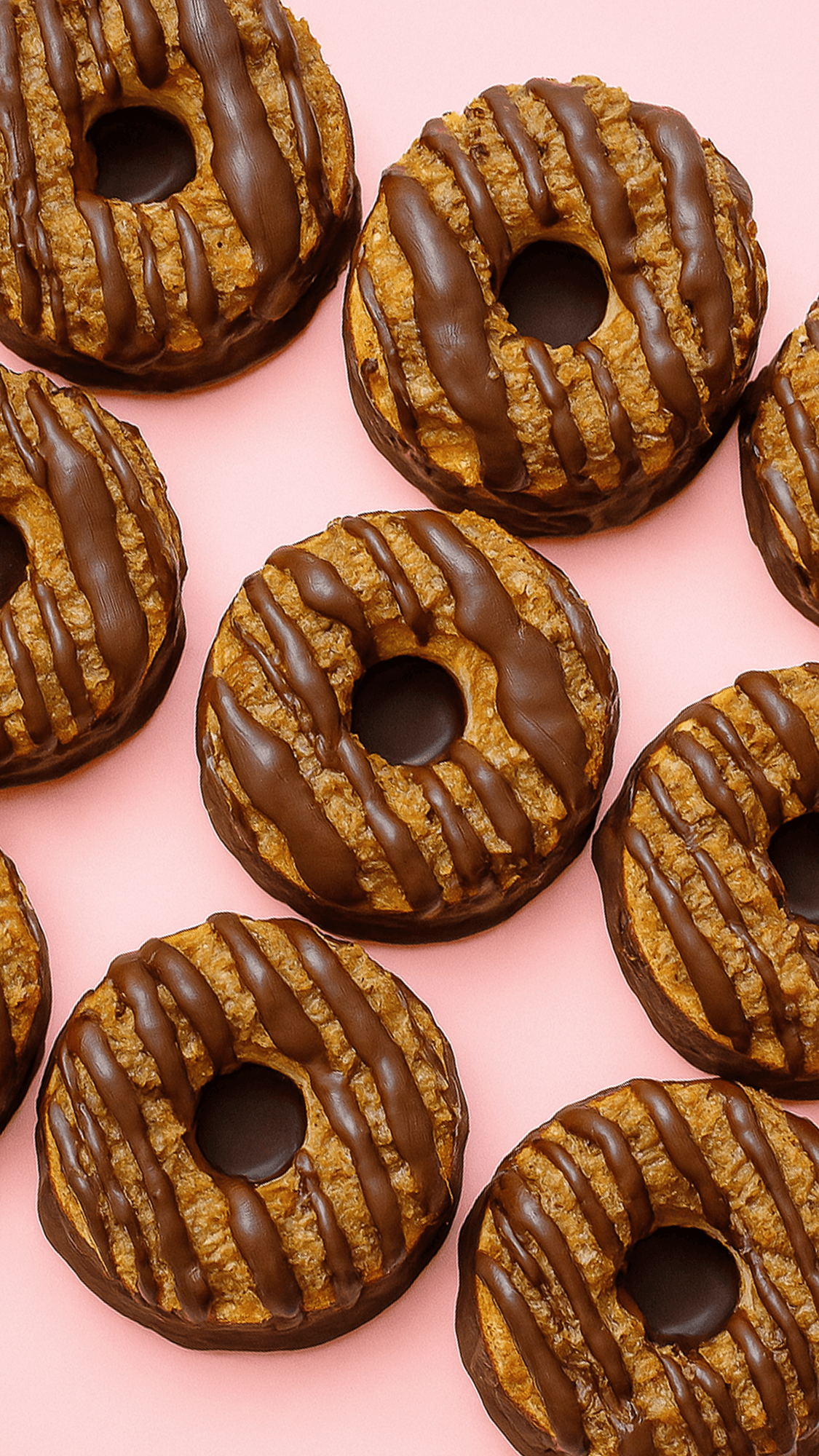 Better For You Samoas - Healthy Samoas with almond flour base, coconut-peanut butter layer, and chocolate drizzle.